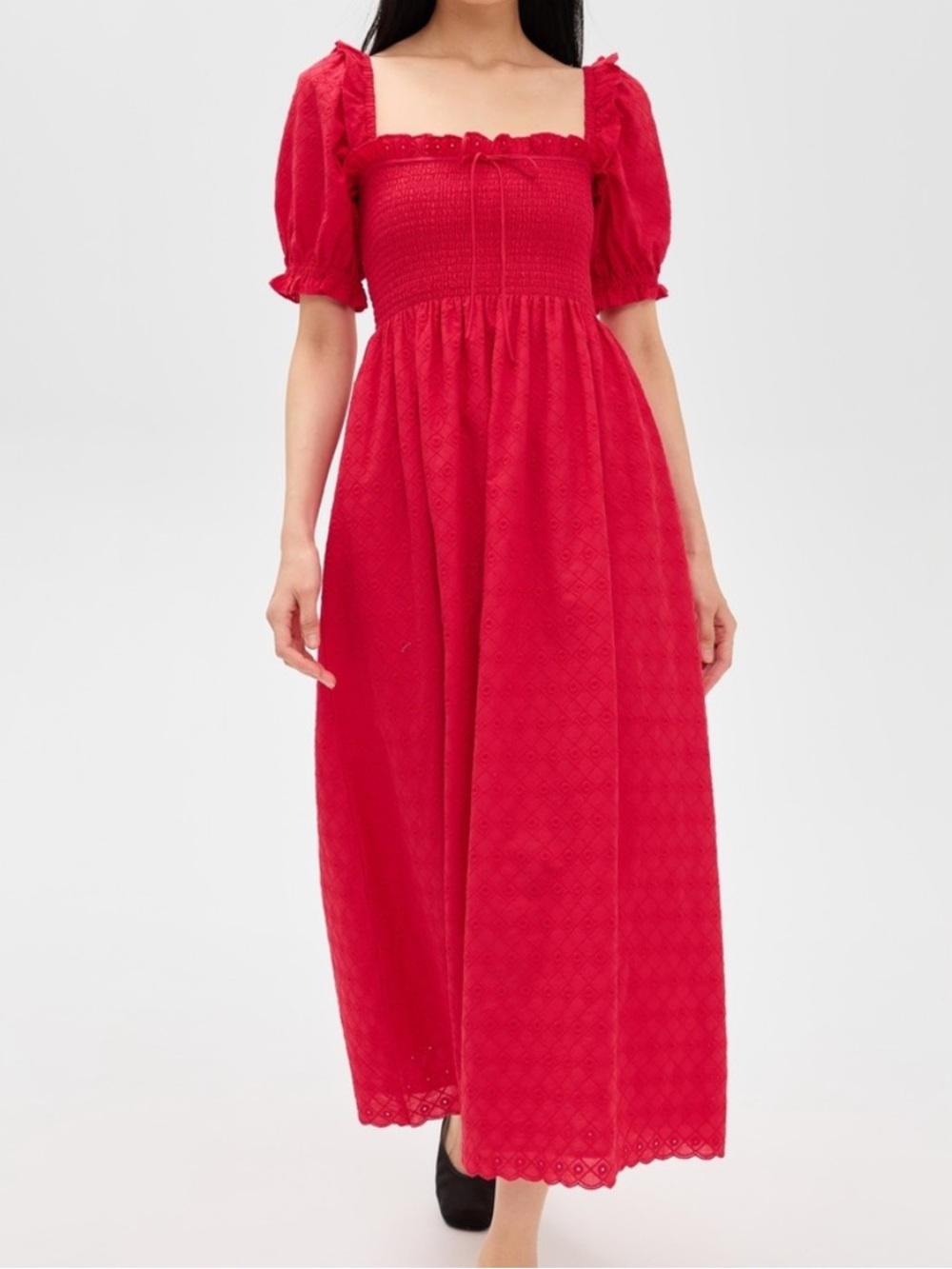 Hill House Home scarlet dress red eyelet